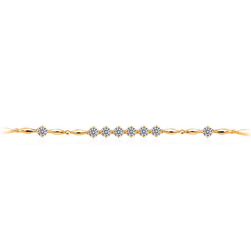 18k Gold Lozenge Shape Diamond Bracelet - Genevieve Collection