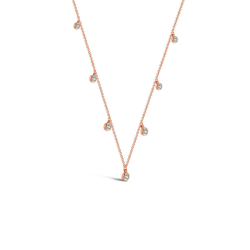 18k Gold By the Yard Diamond Necklace - Genevieve Collection