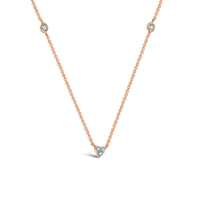 18k Gold Trianlgle Shape Diamond Necklace / Choker - Genevieve Collection
