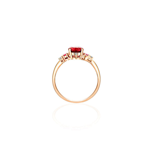 18k Gold Petite Fleur Ring - Genevieve Collection