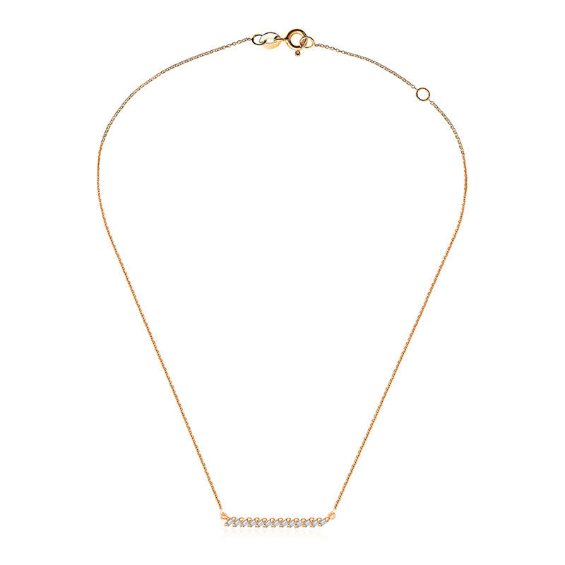 18k Gold Line Diamond Necklace - Genevieve Collection