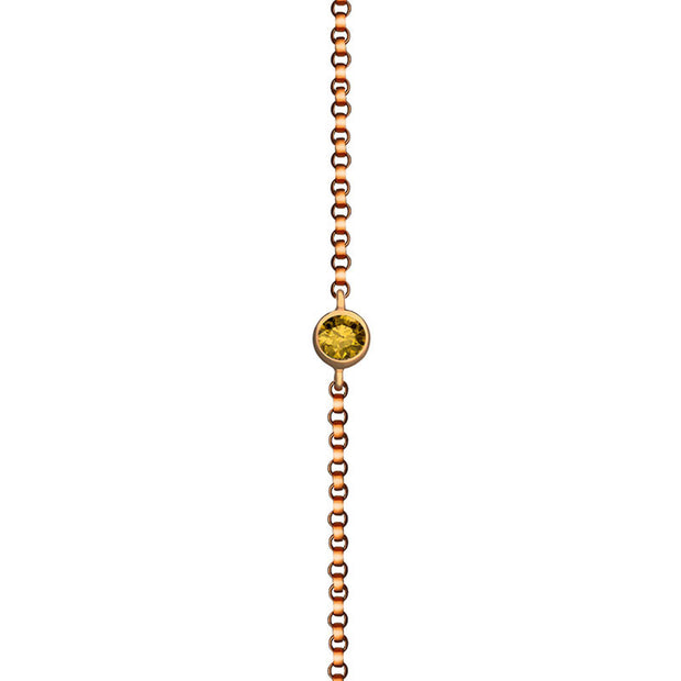 18k Gold November Birthstone Citrine Bracelet - Genevieve Collection
