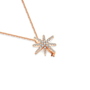 18k Gold 2 ways Star Diamond Necklace - Genevieve Collection
