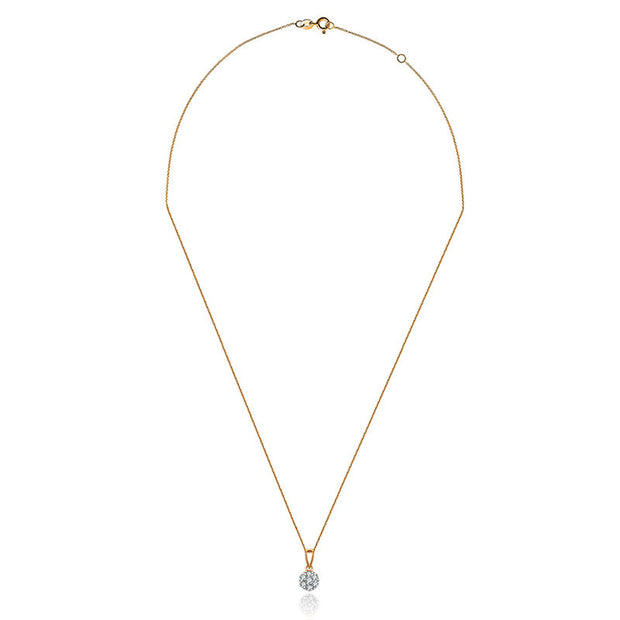 18k Gold Gold Hollow Arrow Diamond Necklace - Genevieve Collection
