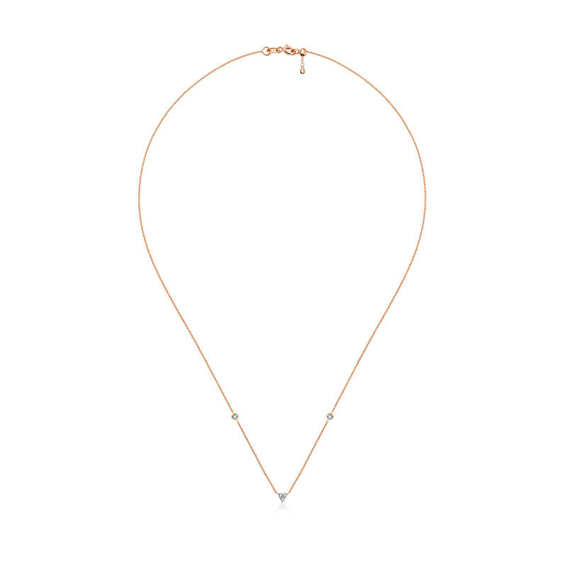 18k Gold Trianlgle Shape Diamond Necklace / Choker - Genevieve Collection