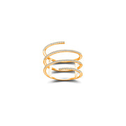 18k Gold Spring Shape Diamond Ring - Genevieve Collection