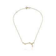 Scorpio Zodiac Constellation Necklace 18k Gold & Diamond - Genevieve Collection