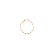18k Gold Hollow Round Pave Diamond Ring - Genevieve Collection