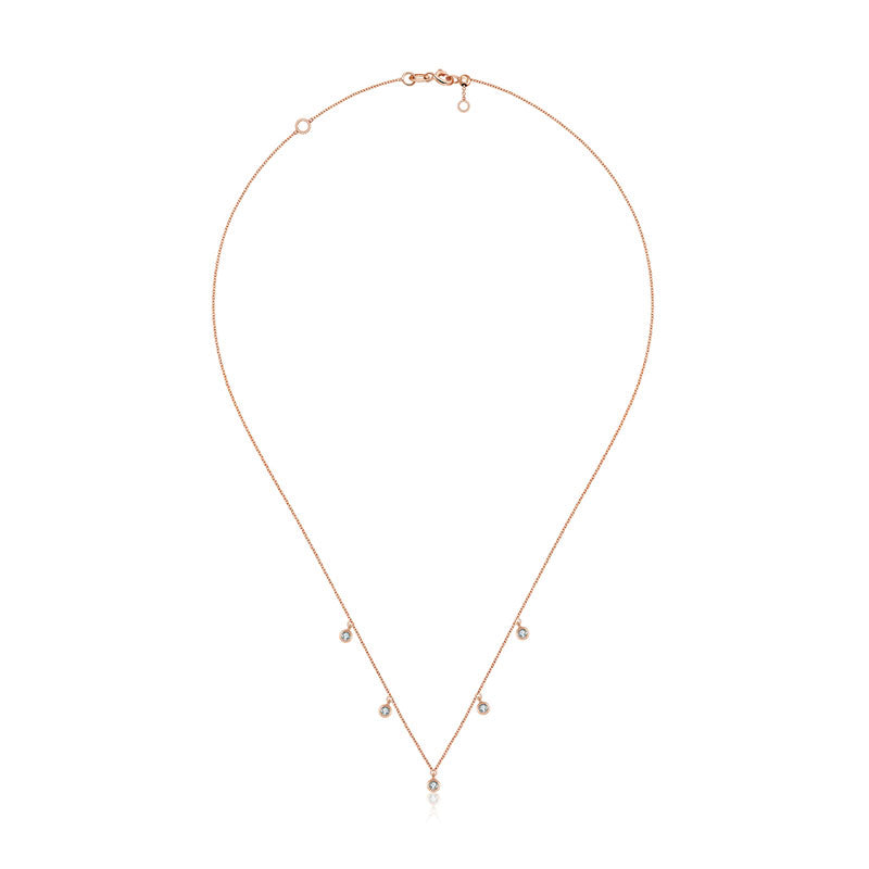 18k Gold By the Yard Diamond Necklace - Genevieve Collection