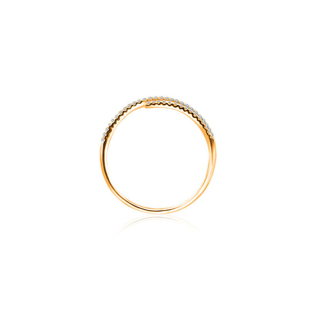18k Gold Spring Shape Diamond Ring - Genevieve Collection