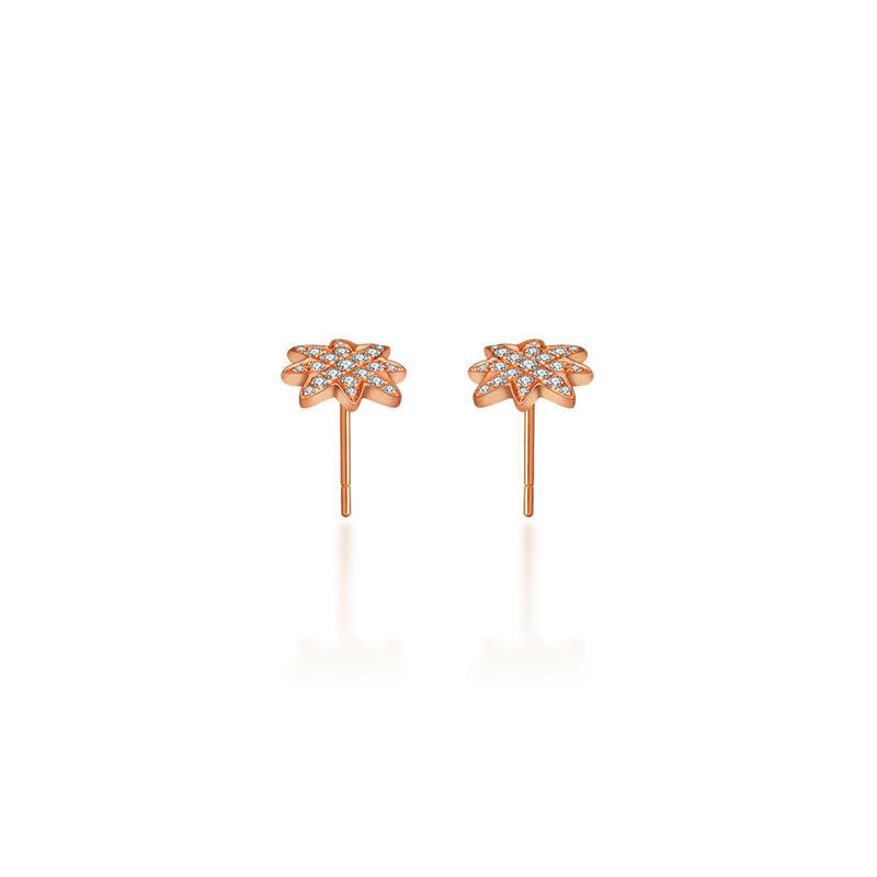 18k Gold Star Diamond Earring - Genevieve Collection