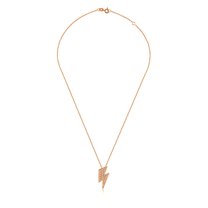 18k Gold 2 ways Lightning Diamond Necklace - Genevieve Collection