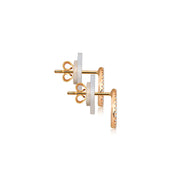 18k Gold Drop Shape Diamond Stud Earring - Genevieve Collection