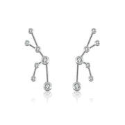 Taurus Zodiac Constellation Earring 18k Gold & Diamond - Genevieve Collection