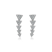 18k Gold Link Arrow Diamond Earring - Genevieve Collection