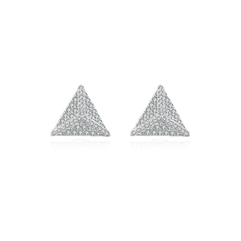 18k Gold Tetrahedron Diamond Earring - Genevieve Collection