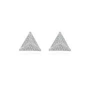 18k Gold Tetrahedron Diamond Earring - Genevieve Collection