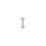 18k Gold Initial Letter "I" Diamond Pendant - Genevieve Collection