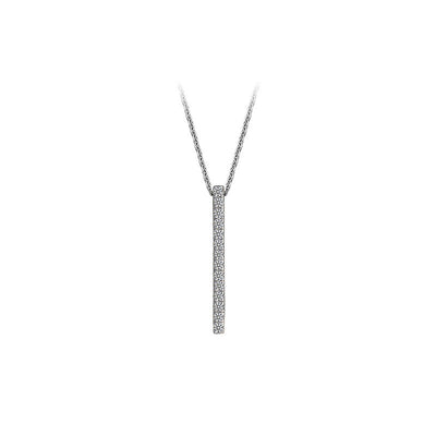 18k Gold Vertical Line Necklace - Genevieve Collection