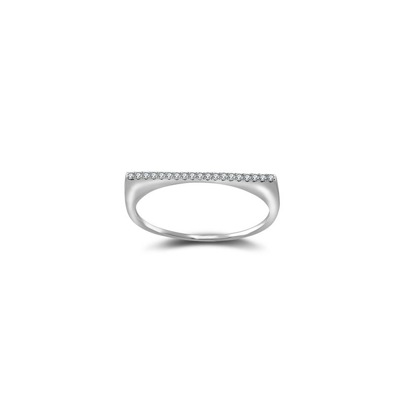 18k Gold Line Diamond Ring - Genevieve Collection