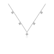 18k Gold Rhombus Shape Diamond Necklace / Choker - Genevieve Collection