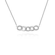 18k Gold Chain Shape Diamond Necklace - Genevieve Collection