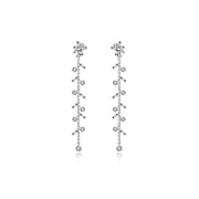 18k Gold Weeping Willow Dangle Diamond Earring - Genevieve Collection