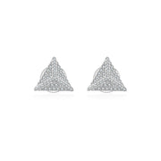 18k Gold Tetrahedron Diamond Earring - Genevieve Collection