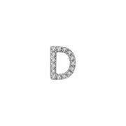 18k Gold Initial Letter "D" Diamond Pendant - Genevieve Collection