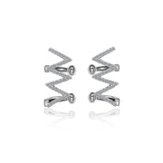 18k Gold Zigzag Diamond Ear Cuff - Genevieve Collection
