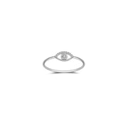 18k Gold Eye Shape Diamond Ring - Genevieve Collection