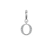 18k Gold Letter "O" Diamond Charms - Genevieve Collection
