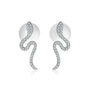 18k Gold Snake Shape Diamond Earring - Genevieve Collection