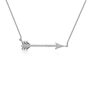 18k Gold Arrow Diamond Necklace - Genevieve Collection