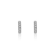 18k Gold Hoop Diamond Earring - Genevieve Collection