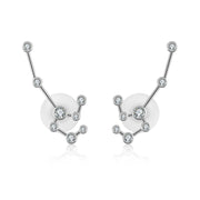 Leo Zodiac Constellation Earring 18k Gold & Diamond - Genevieve Collection