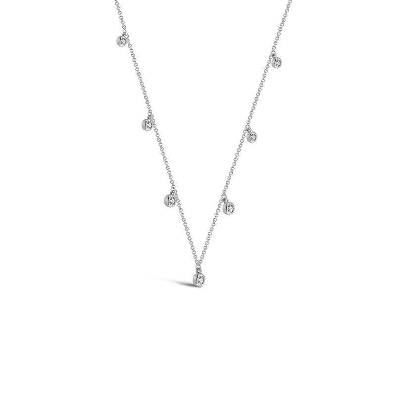 18k Gold By the Yard Diamond Necklace - Genevieve Collection