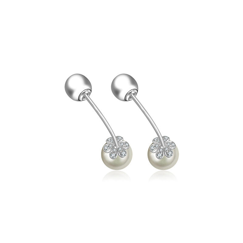 18k Gold 2 Ways Pearl Diamond Earring - Genevieve Collection