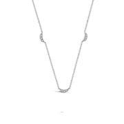 18k Gold Moon Shape Diamond Necklace / Choker - Genevieve Collection