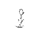 18k Gold Letter "Z" Diamond Charms - Genevieve Collection