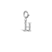 18k Gold Letter "H" Diamond Charms - Genevieve Collection