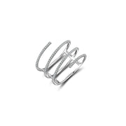 18k Gold Spring Shape Diamond Ring - Genevieve Collection