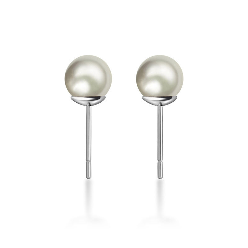 18k Gold Pearl Stud Mix And Match Earring - Genevieve Collection