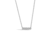 18k Gold Horizontal Dot Diamond Necklace - Genevieve Collection