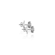 18k Gold Round Shape Diamond Earring - Genevieve Collection