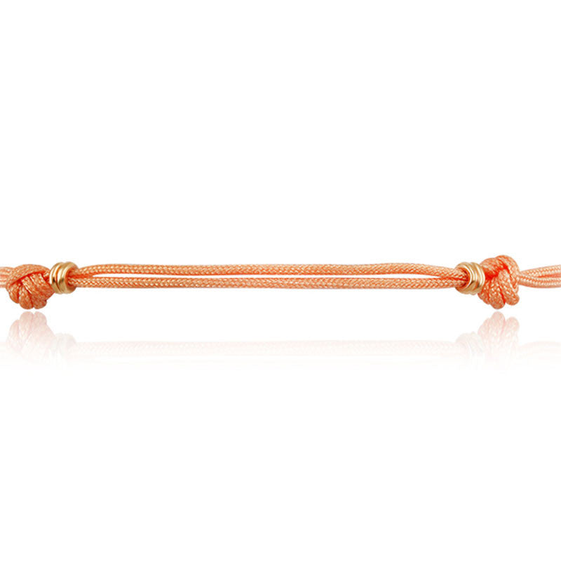 18k Gold Orange Tassel Bracelet with Gold Beads - Genevieve Collection