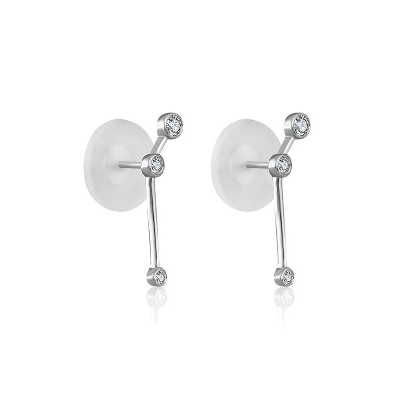 Aries Zodiac Constellation Earring 18k Gold & Diamond - Genevieve Collection