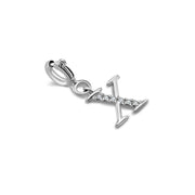18k Gold Letter "X" Diamond Charms - Genevieve Collection