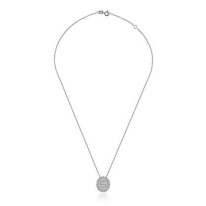 18k Gold 2 ways Round Diamond Necklace - Genevieve Collection