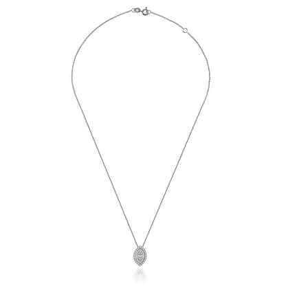 18k Gold 2 ways Marquise Diamond Necklace - Genevieve Collection